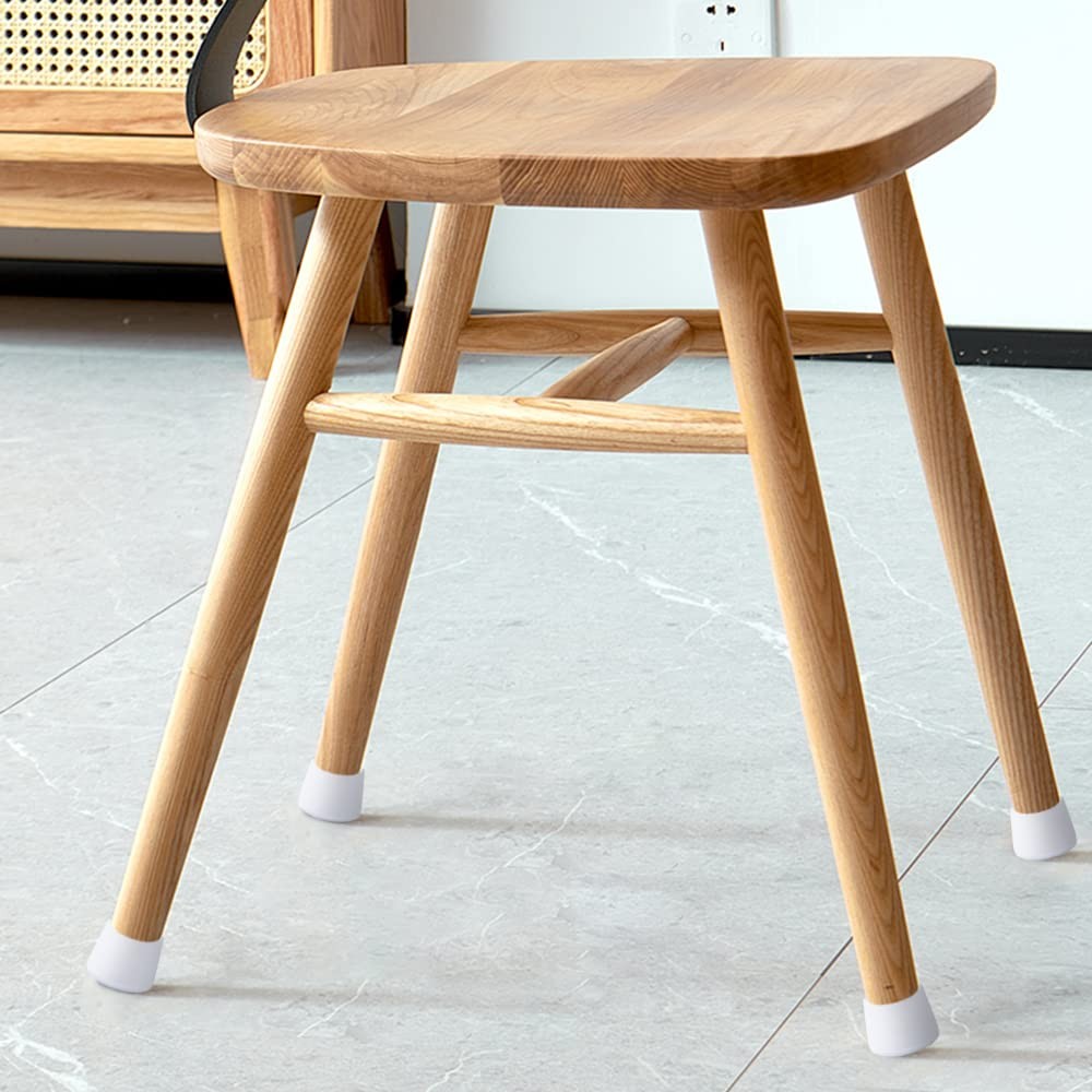 Sopito Chair Leg Caps, 1 Inch Non Slip Rubber Floor 1 inches, White