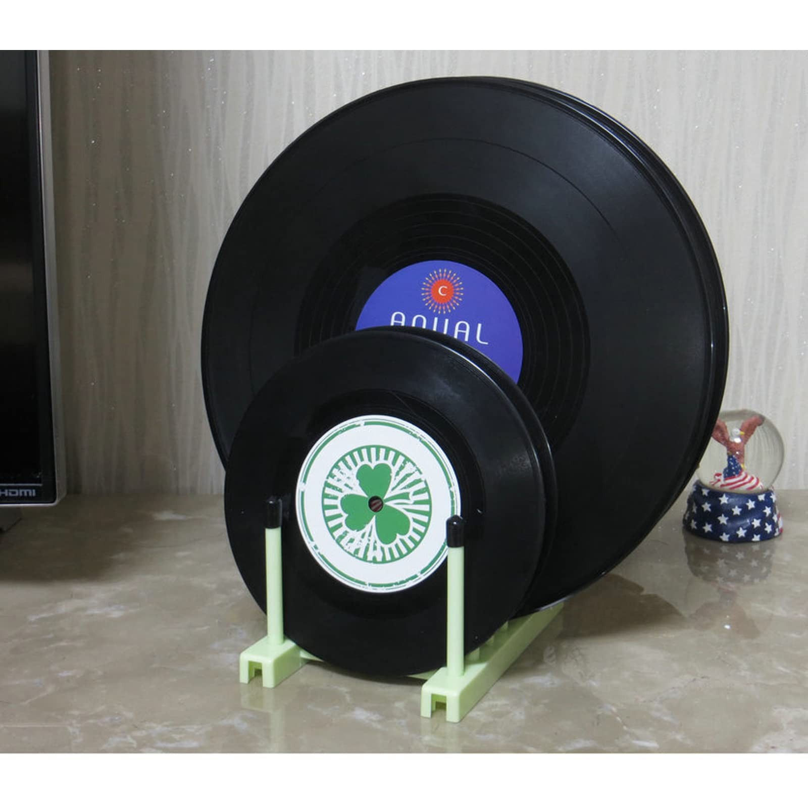 Vinyl Record Storage Holder Stand, CD Display Stand, Cleaning Device Drying Rack