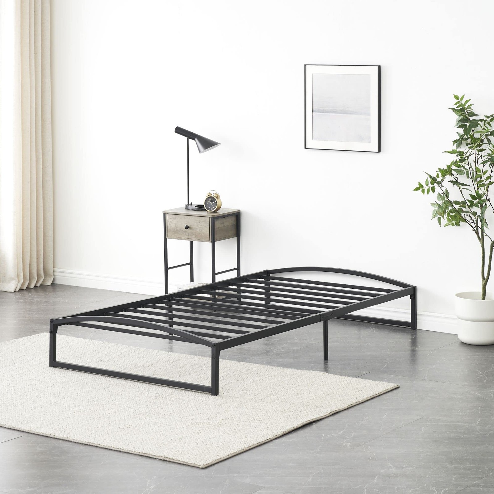 Twin/Full/Queen Size Bed Frame 6″/10″ Metal Platform Bed Frame W/Storage Heavy D