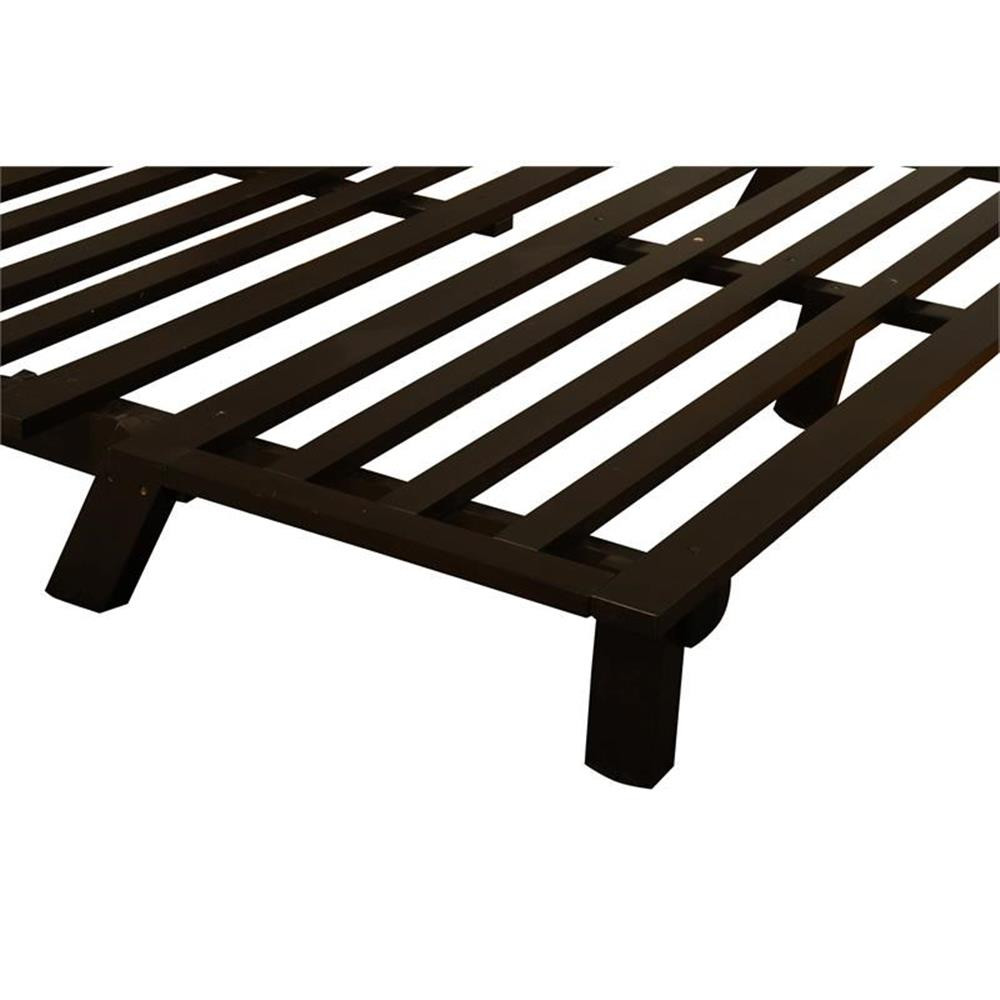 Carson Wood Futon Frame in Java Brown Finish-Mattress Not Included