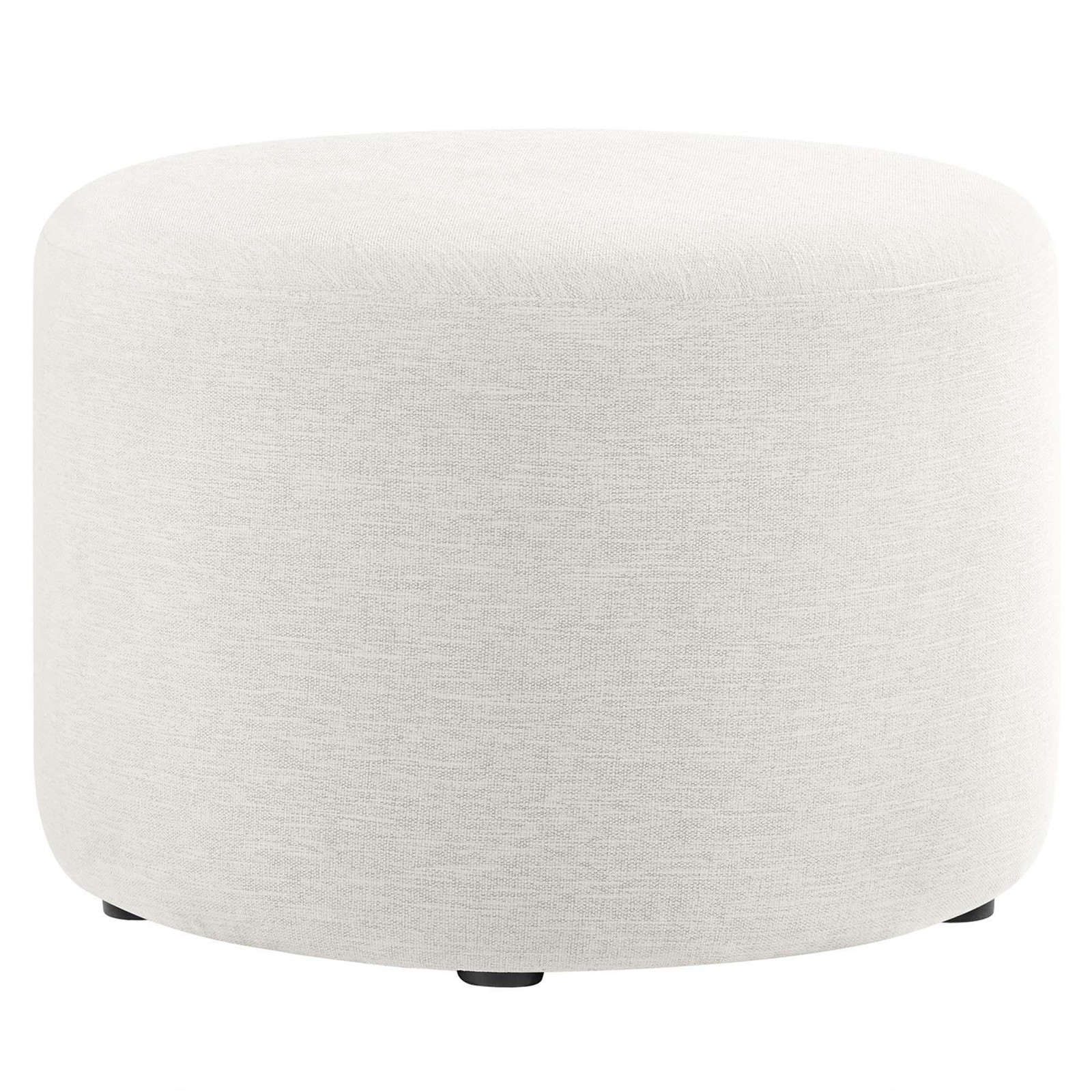 Callum Large 23″ Round Woven Heathered Fabric Upholstered Ottoman