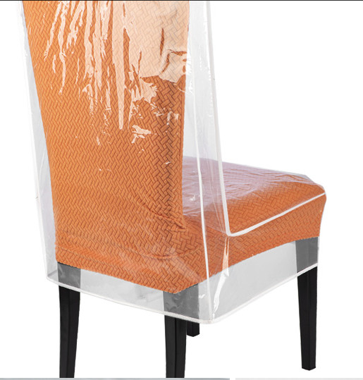 4 Standard Size Clear Plastic Waterproof Dining Chair Covers 19.5″D x21″W x29.5H