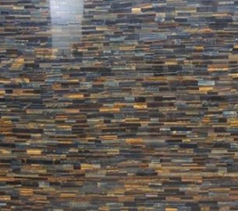 Blue Tiger Eye Stone Patio Table Top with Royal Look Coffee Table for Cafeteria