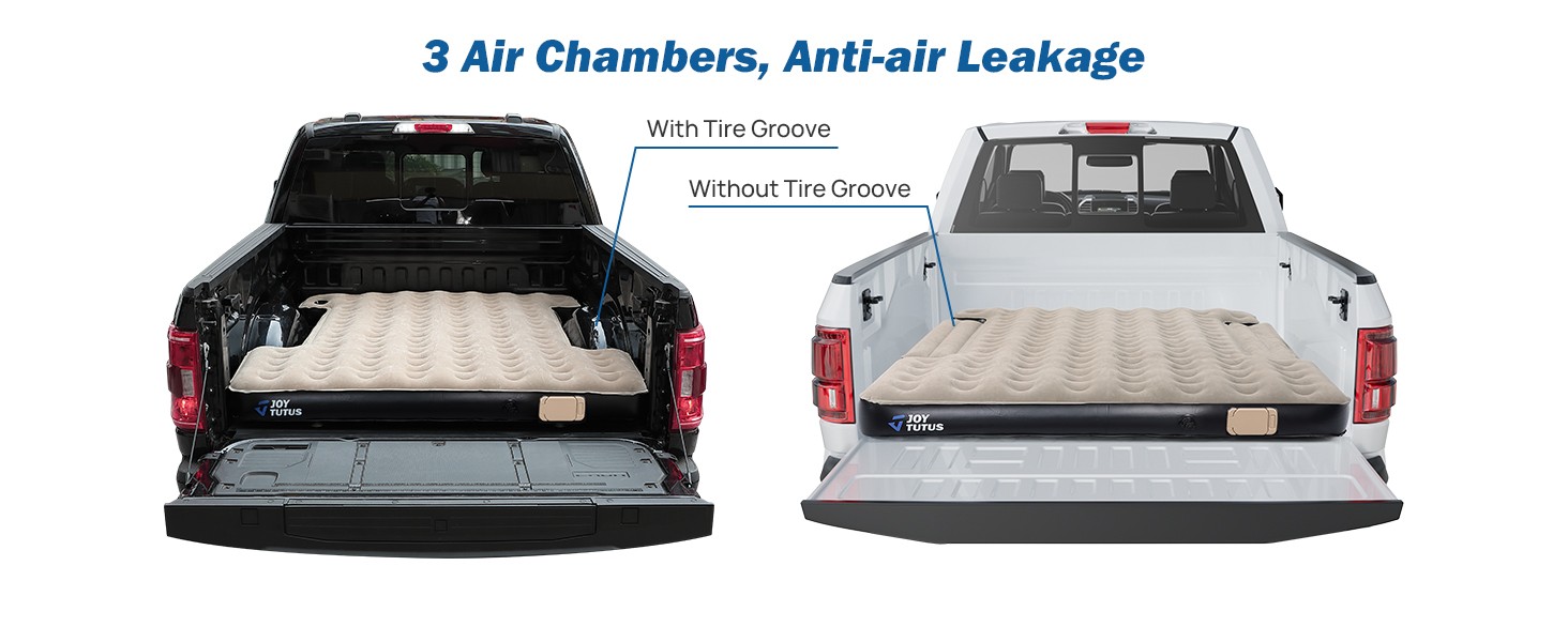 6.0-6.3Ft Truck Bed Air Mattress with Built-in Air Pump, Compact Regular Truck