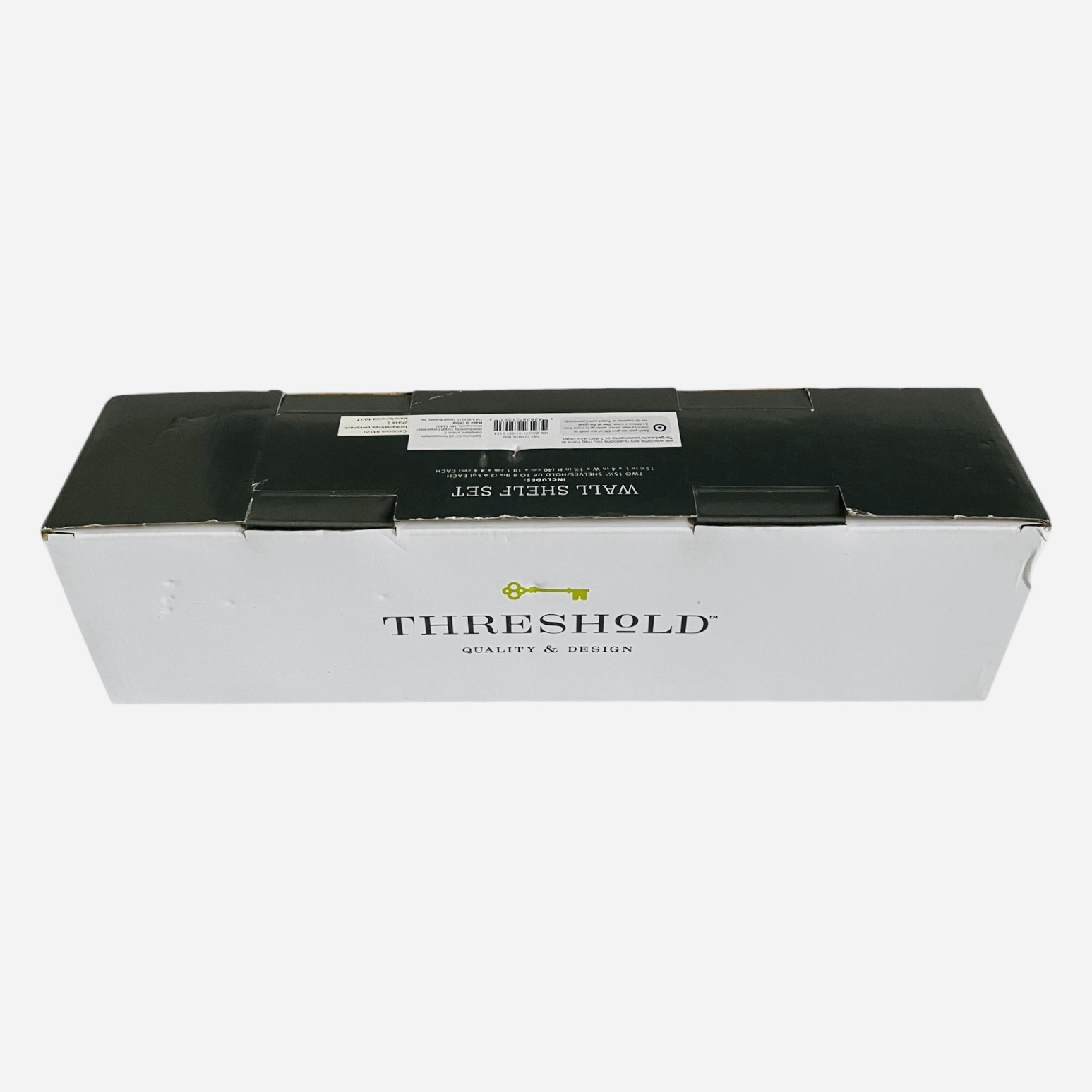 Threshold Wall Shelf Set 2-Piece 16x4x2″ White Floating Shelves Hardware NIB