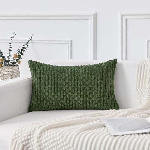 Kevin Textile Spring 12×20 Inch Pillow Cover 1 20″ x 12″ (Pack of 1) Moss Green