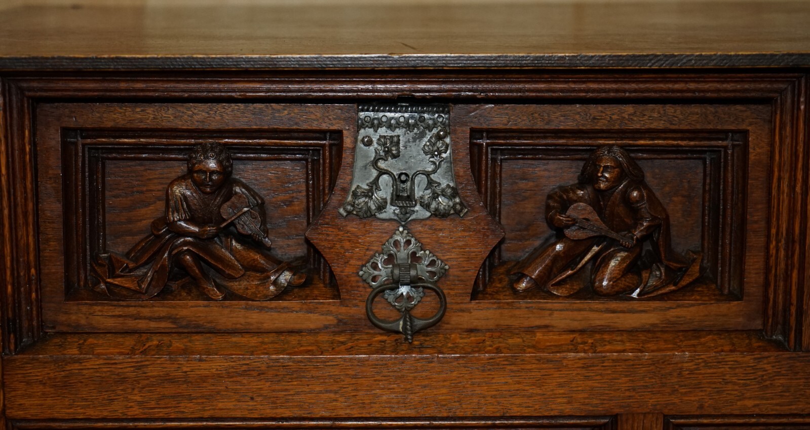 EXQUISITE GOTHIC REVIVAL CIRCA 1860 HAND CARVED SIDEBOARD MUST SEE PICTURES