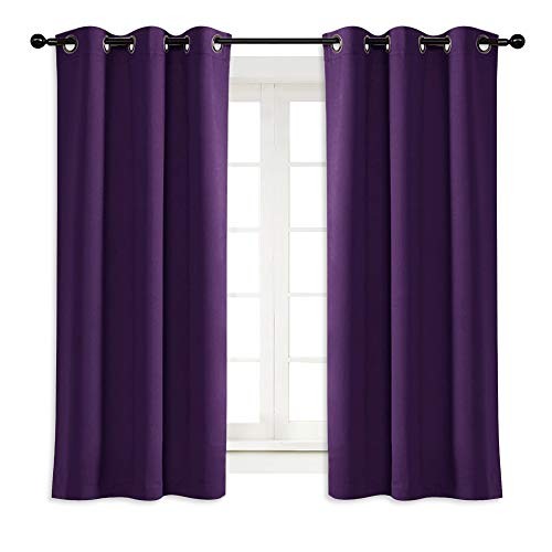 Blackout Room Darkening Window Curtain 42″W x 63″L (Pack of 1) Royal Purple