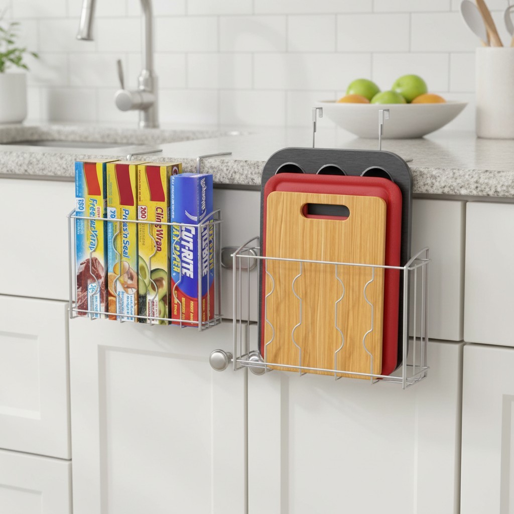 Elegant Over-the-Cabinet Door Organizer Set – Stylish Kitchen & Bathroom Storage