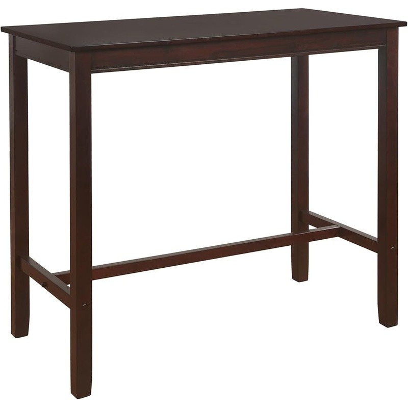 Wooden Dining Entryway Desk Table W/ Foot Rest & Stability 42in Height New