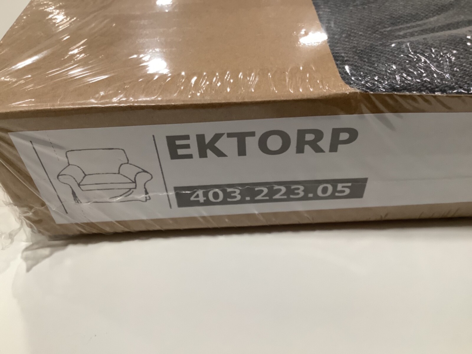 Ikea EKTORP COVER SLIPCOVER FOR Armchair Chair NORDVALLA DARK GRAY New!