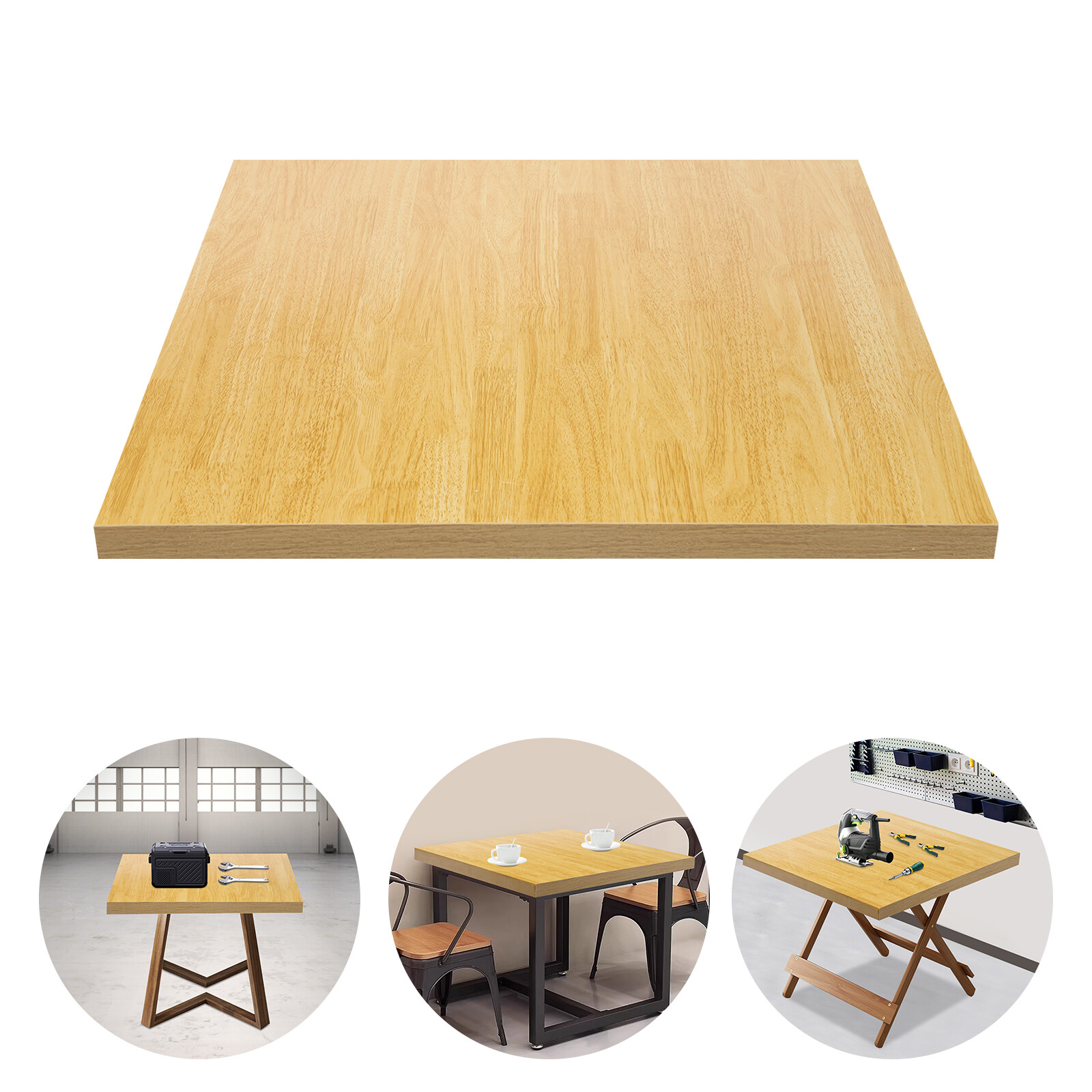 Wood Color Tabletop, Edge-banding Square Countertop, Plywood Countertop
