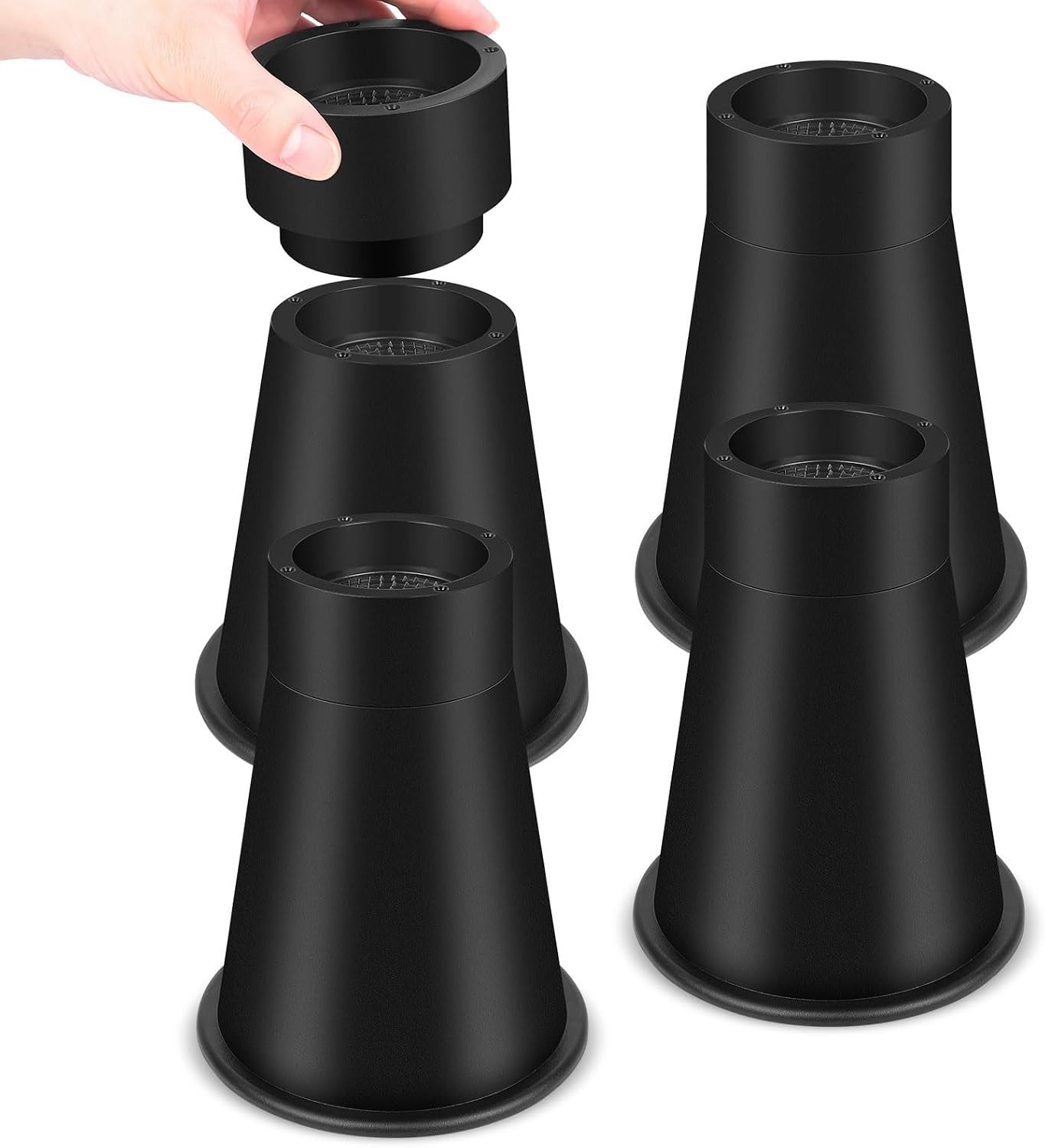Space-Saving 7.8 Inch Bed Risers – Stable, Stackable & Durable Heavy-Duty Design