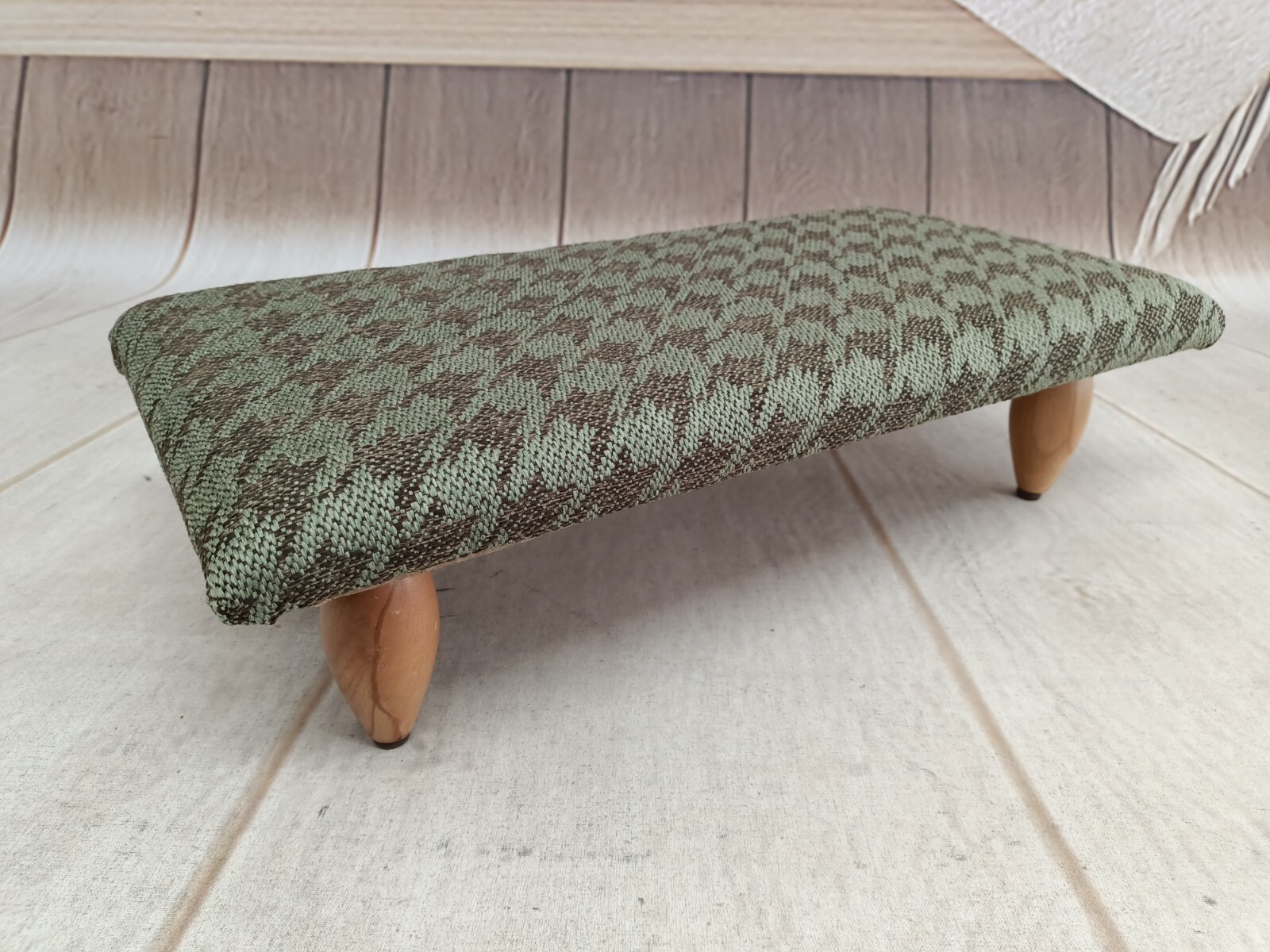 Ottoman for chairs, Houndstooth stool, Covered stool, Saddle stool, Shoe stool,