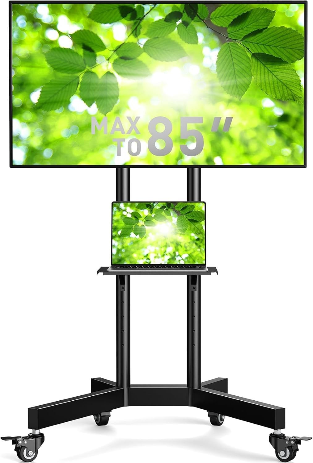Mobile TV Cart Perlegear 32-85 Inch Rolling Stand 132lb