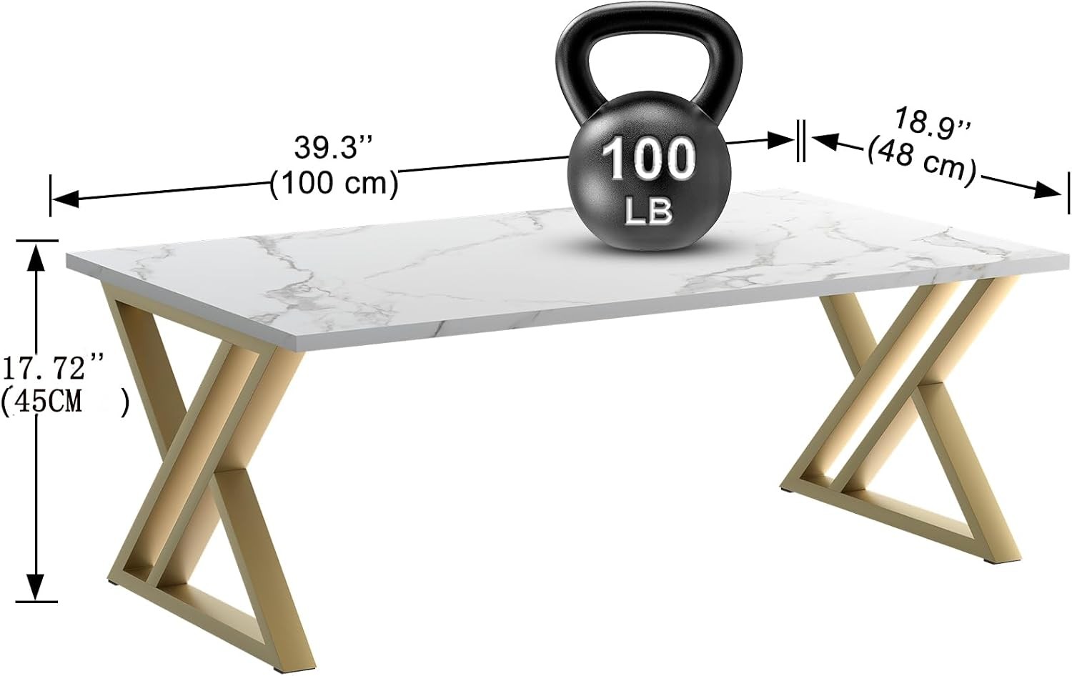 Coffee Table Living Room Table White Center Table Simple Modern Faux Marble