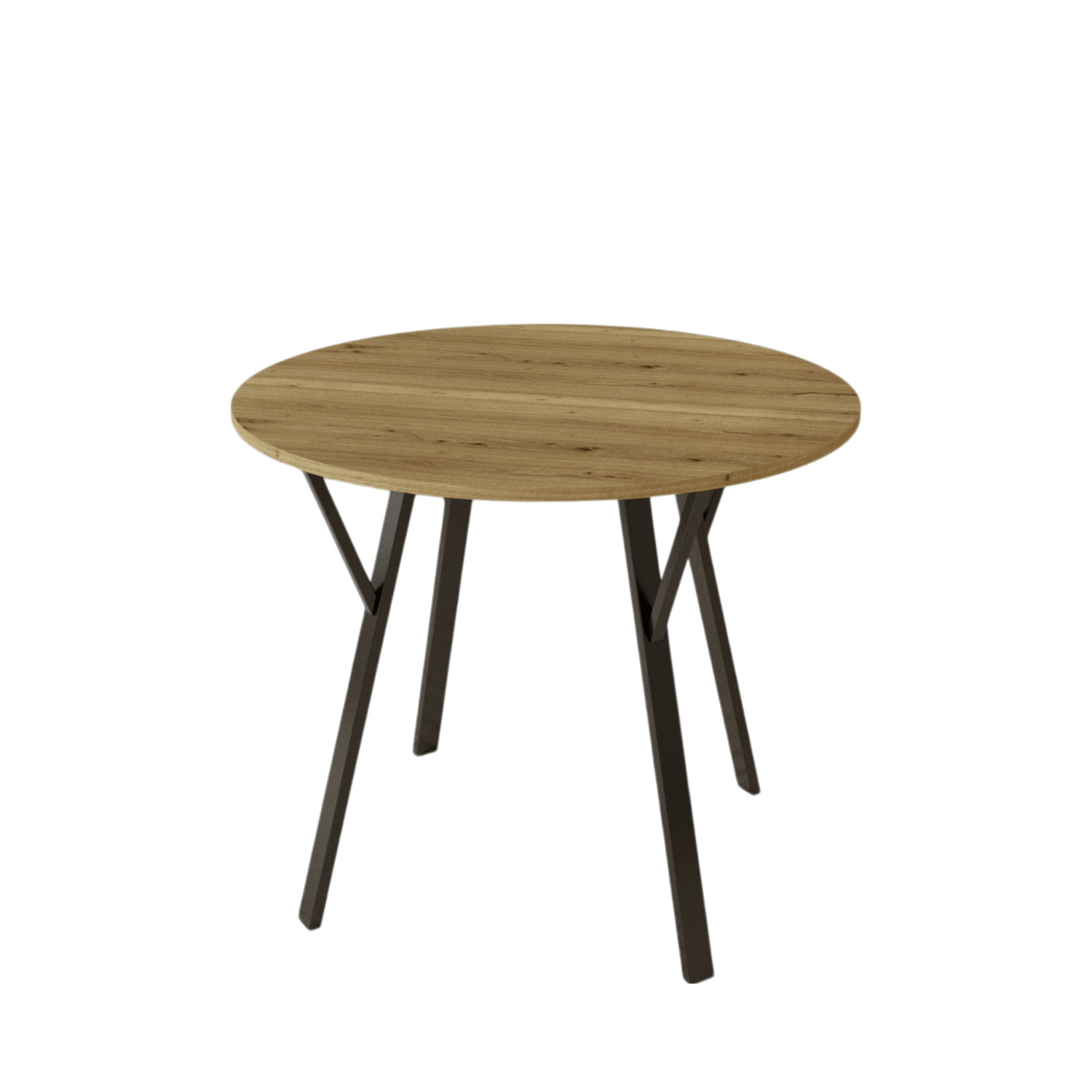 35.4″ Round Dining Table, Circle Kitchen Table with Metal Legs for 2-4 Person
