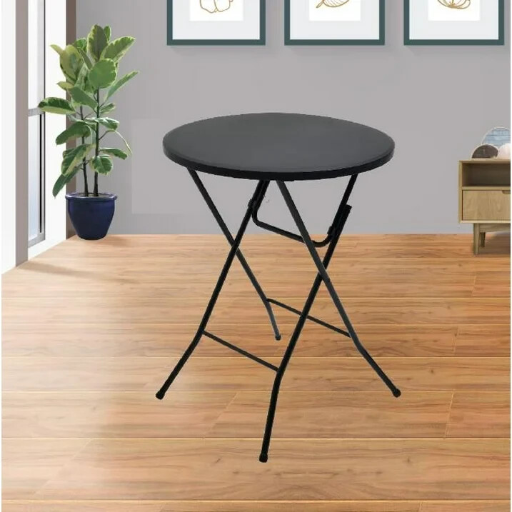 High Top Folding Bistro Table Cafe Round Outdoor Patio Cocktail Party Porch Side