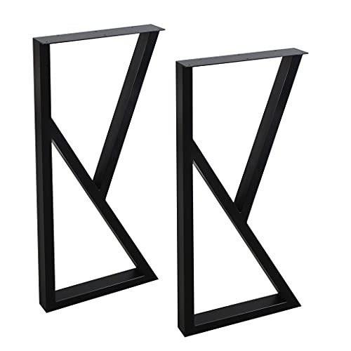 2 Pcs Furniture Legs Rustic Decory K Shape Table Legs,Heavy Duty Metal Desk L…