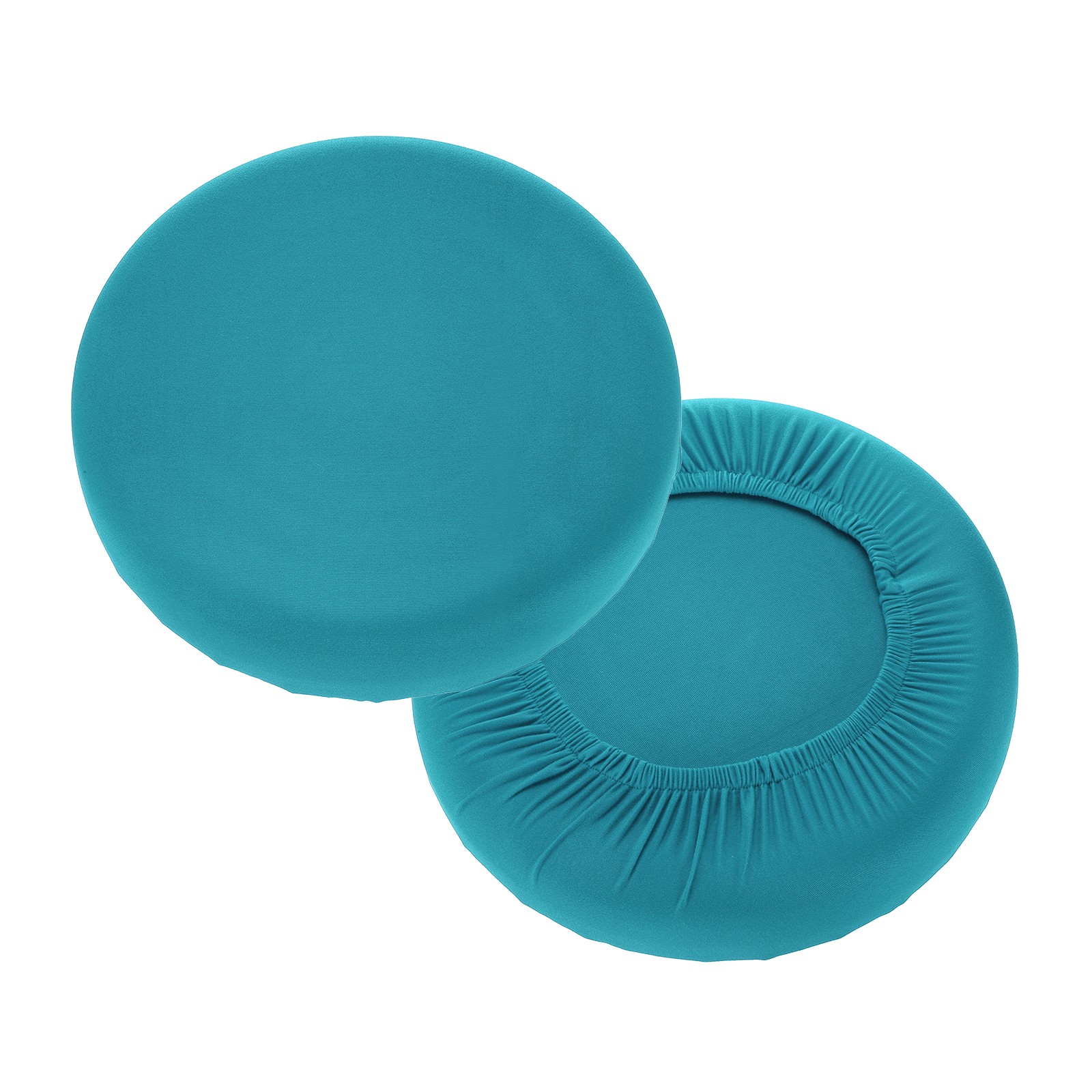 2Pack Stool Covers Round 11-14 Inch Bar Stool Cover with Elastic Emerald Green