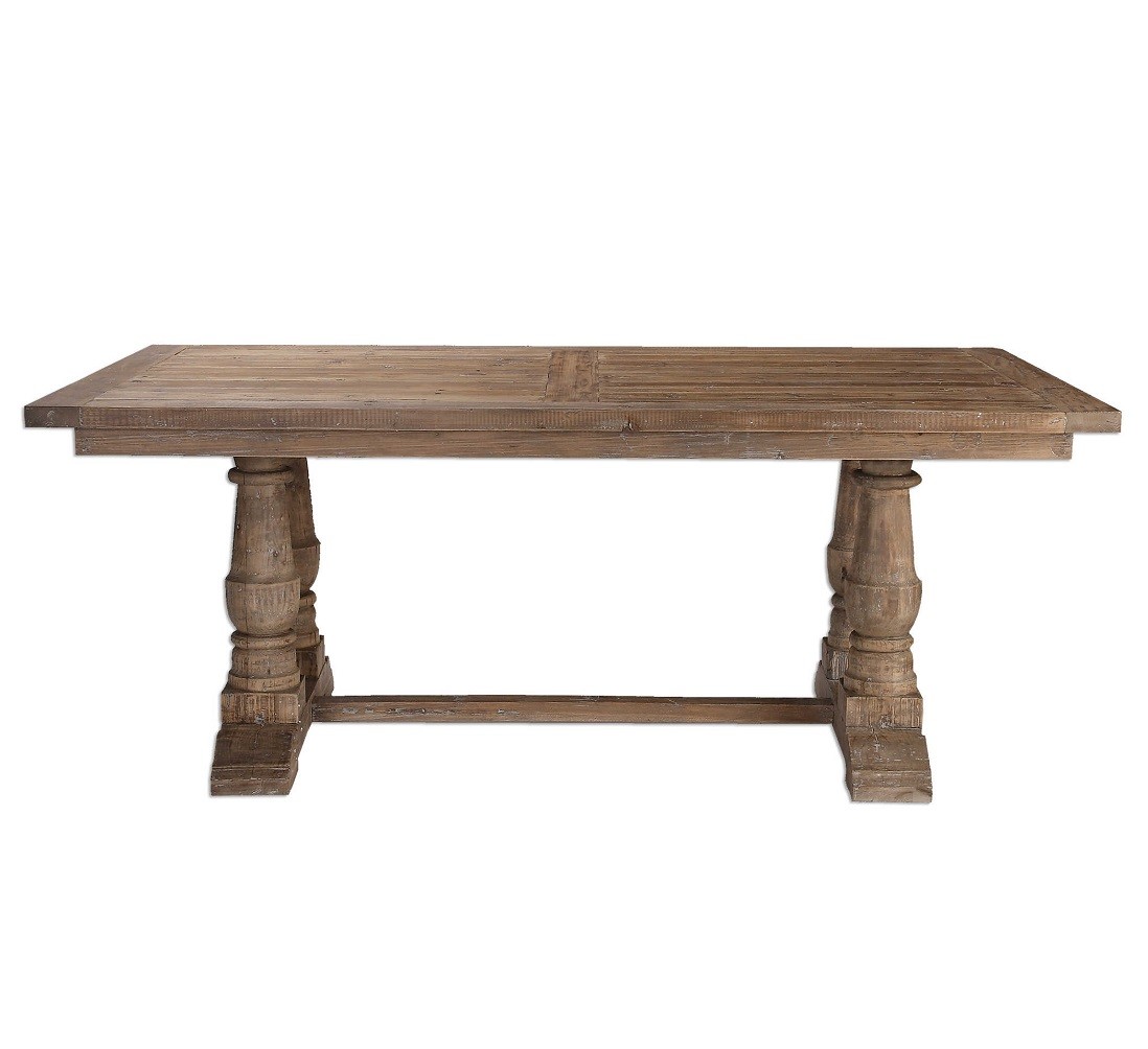 Stratford Dining Table Reclaimed Solid Wood Farmhouse Rustic ~ Uttermost 24557