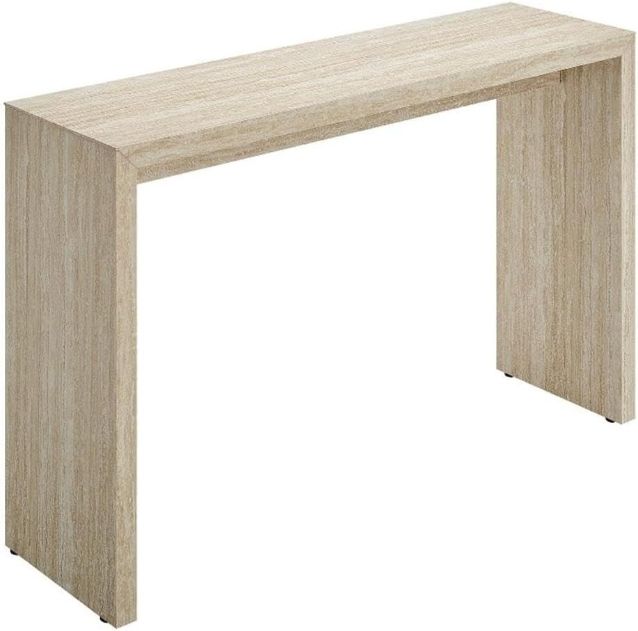 Mirella 54″ Faux Travertine Console Table for Modern Entryways