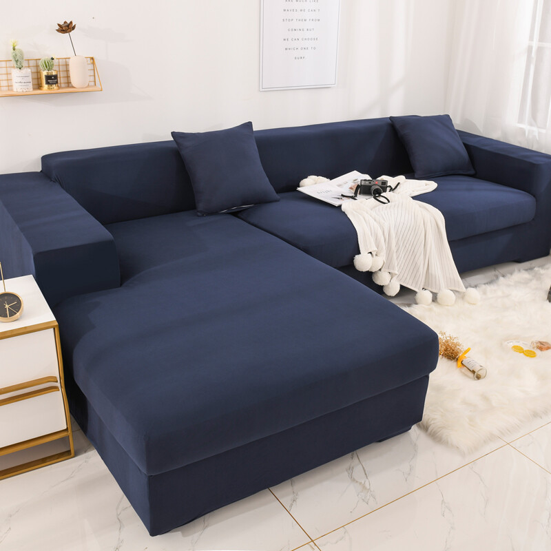 1-4 Seater L-Shape Sectional Stretch Sofa Covers Slipcovers Armchair Couch Cover