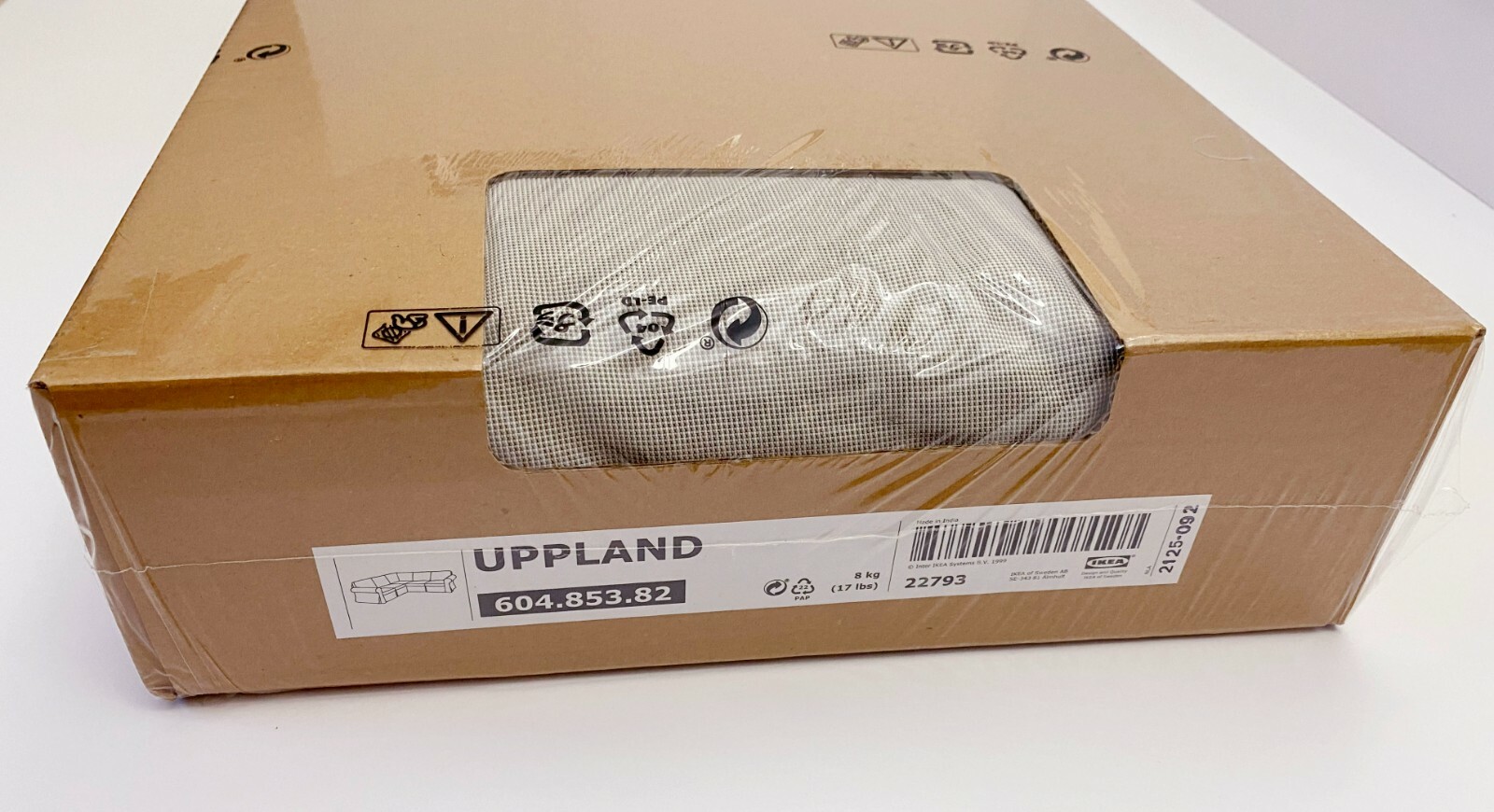 Ikea UPPLAND (4-Seat) Corner Sectional Sofa COVER Totebo Light Beige NEW Sealed