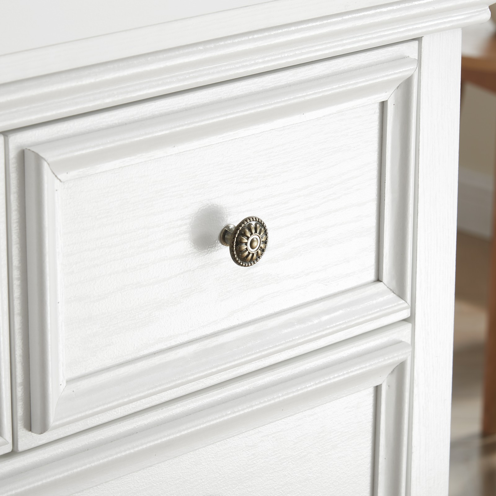 6 Drawer Dresser Cabinet, White MDF, 31.5″W x 15.75″D x 44.3″H