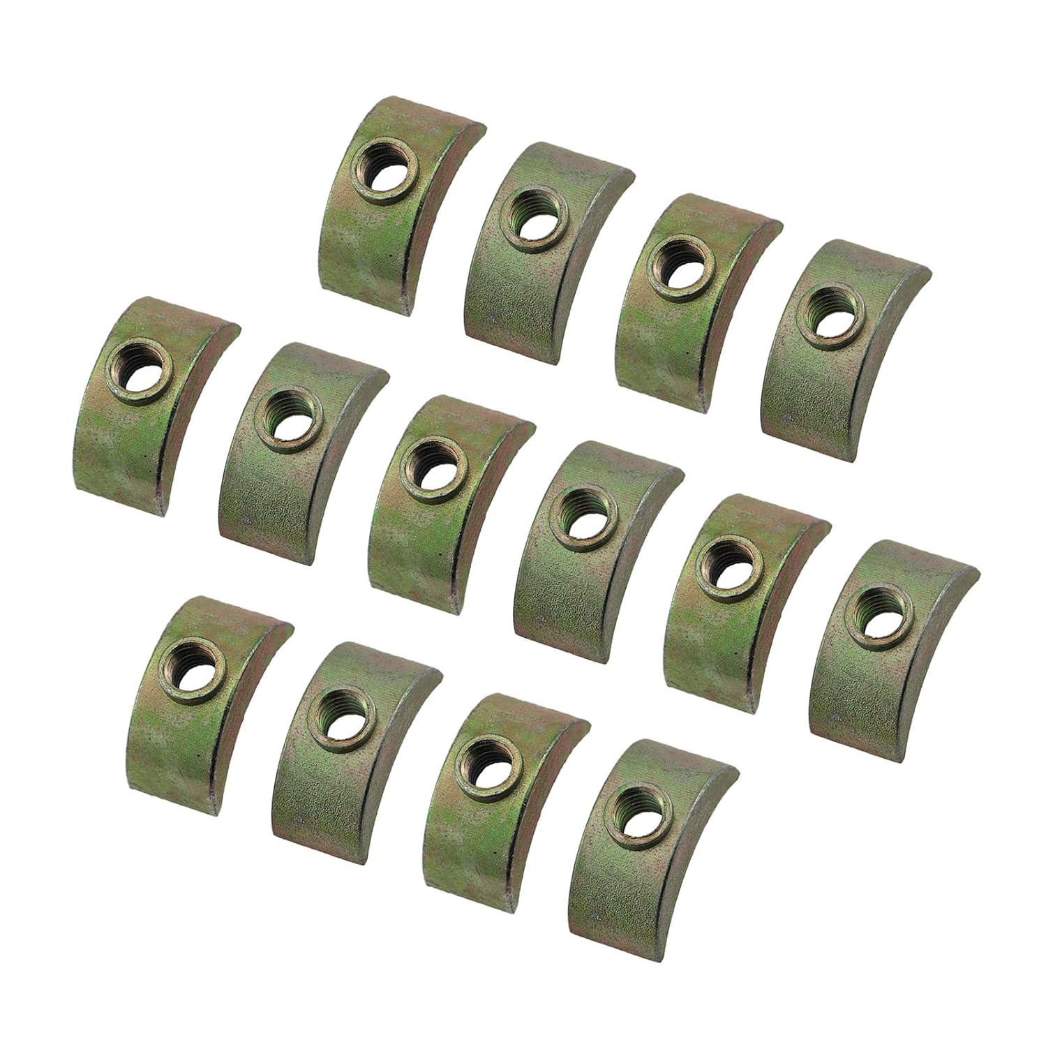 14PCS M6 Half Moon Nut Connector Closet Bed Frame Half Moon Spacer Furniture