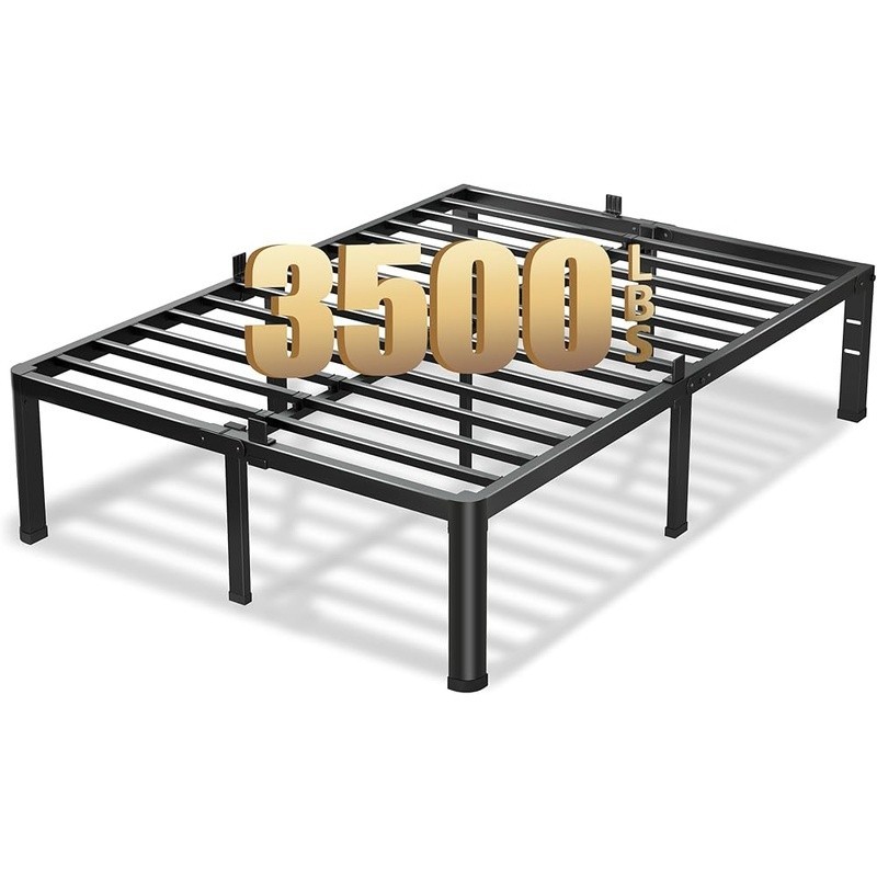 Sturdy Metal Bed Frame Squeak Resistant Heavy Duty Storage Easy Assembly New