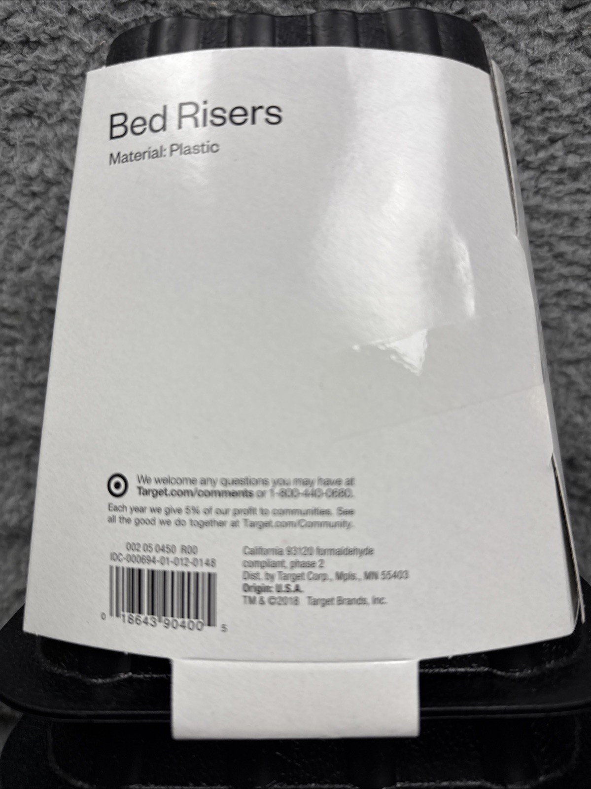 Room Essentials 4pk Bed Risers Espresso