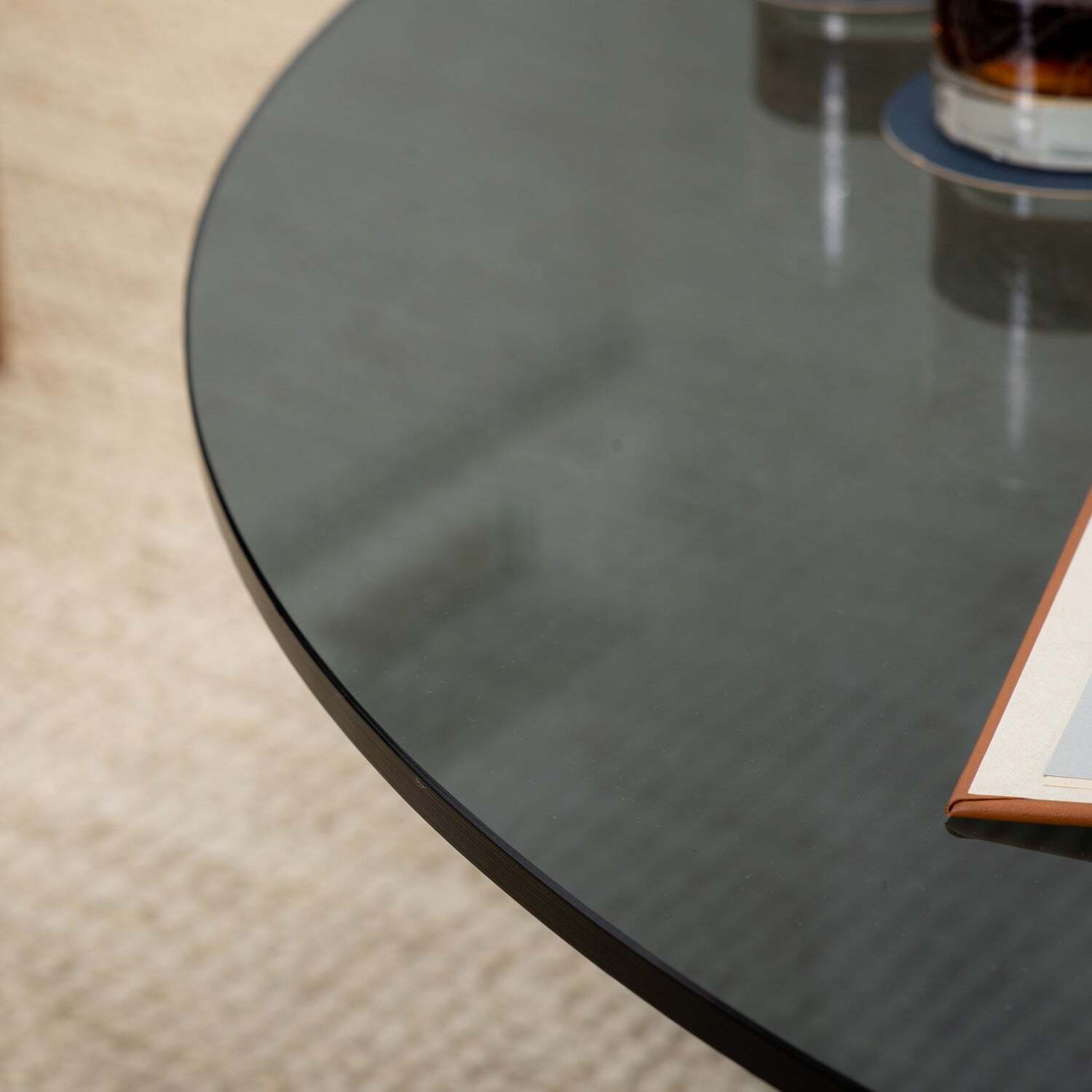 Round Grey Tempered Glass 1/2″ Thick Table Top (30″)