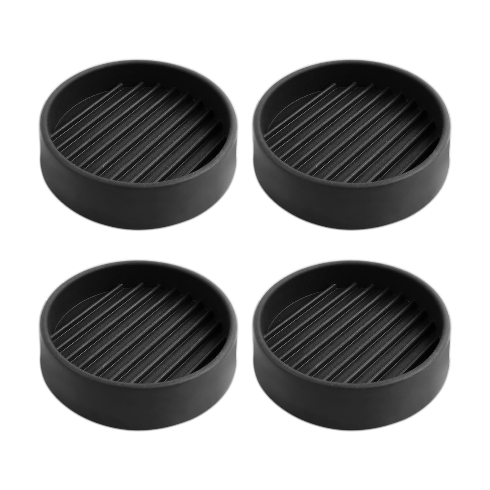 4 Pack Rubber Caster Cups, 2 X 2 Round Rubber Feet for Furniture