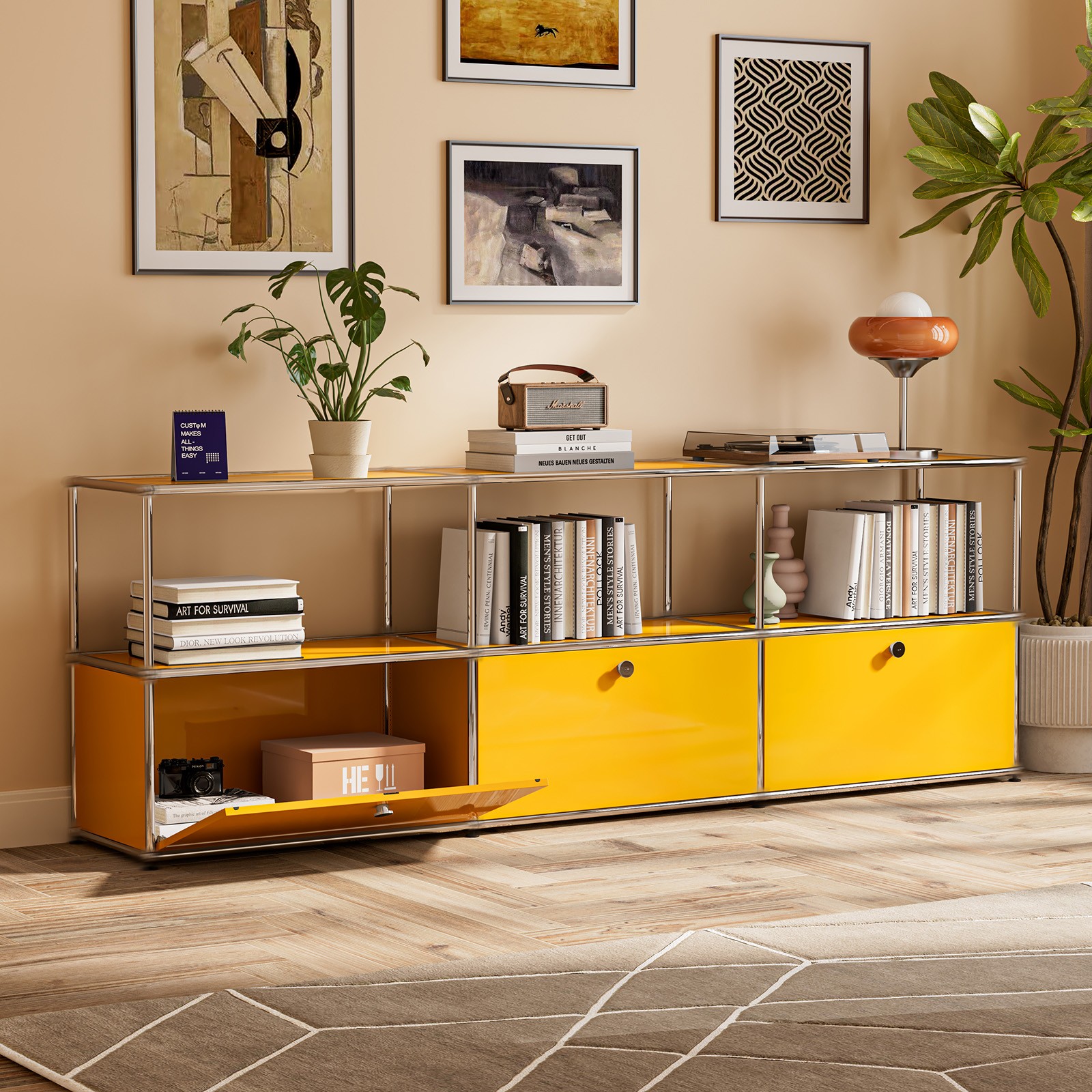 Classic Furniture Modern Storage Cabinet Shelf Free-Standing Accent Cabinet