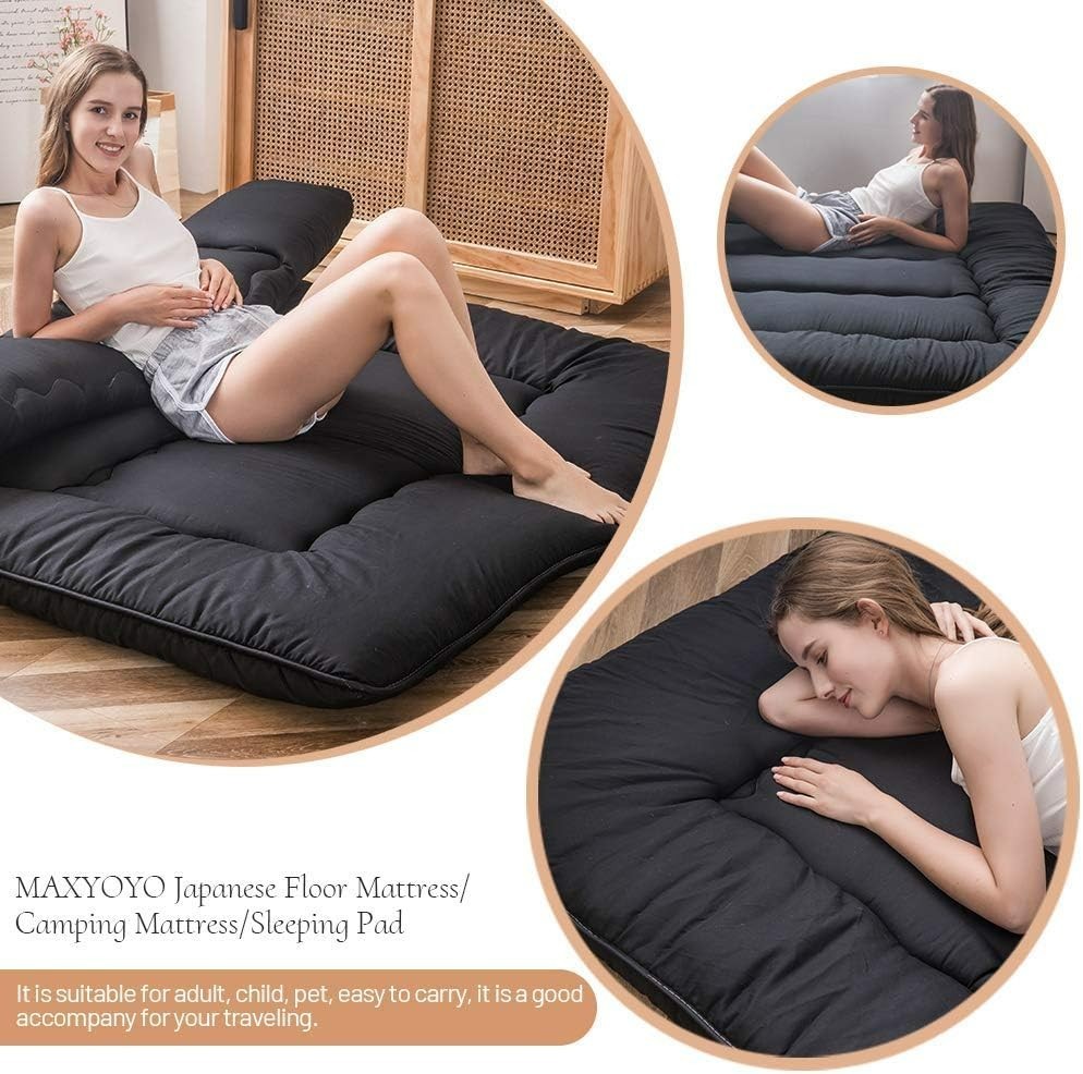 MAXYOYO Japanese Floor Mattress Futon Mattress, 4″ Thicken Tatami Mat #3426PUP1