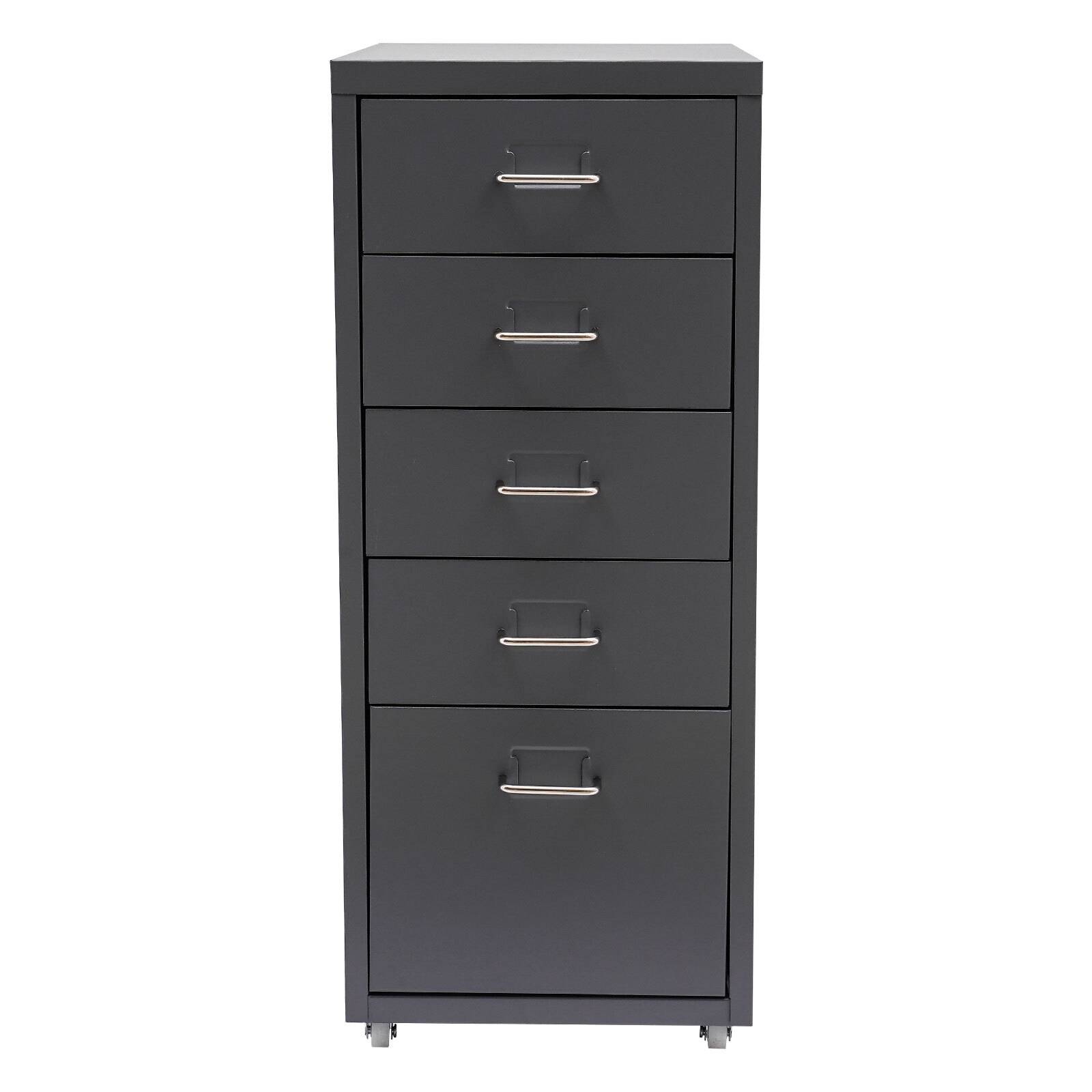Storage Cabinet Tall Garage Cabinet with Wheel with 5Doors for Home Office Metal