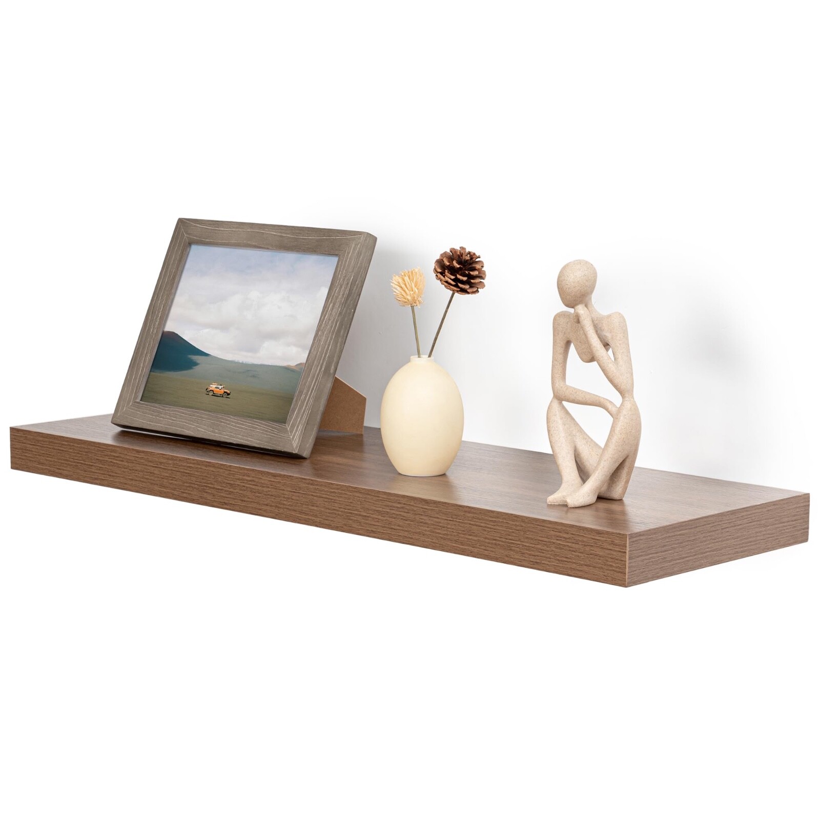 Fun Memories 36 Inch Floating Shelves, 36″W x 12″D, Walnut