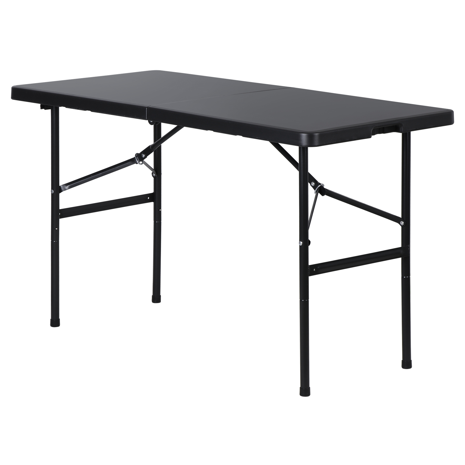 ZENY 48.4×24.2×28.9” Black Folding Outdoor Table Durable w/Carry Handle Camping