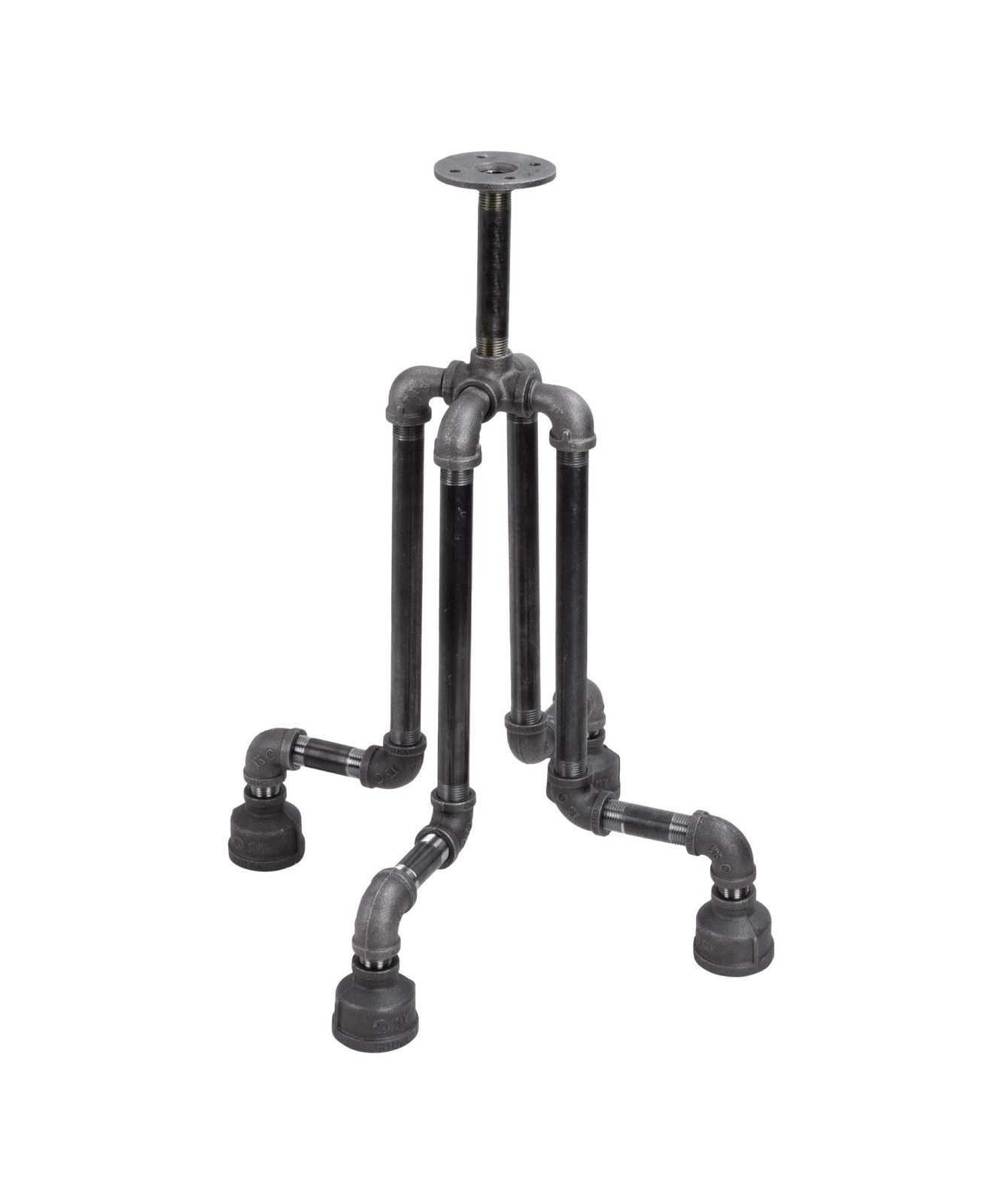 End Table Leg Set, Rustic Industrial Side Table Base Kit, Dark Grey Black Rou…