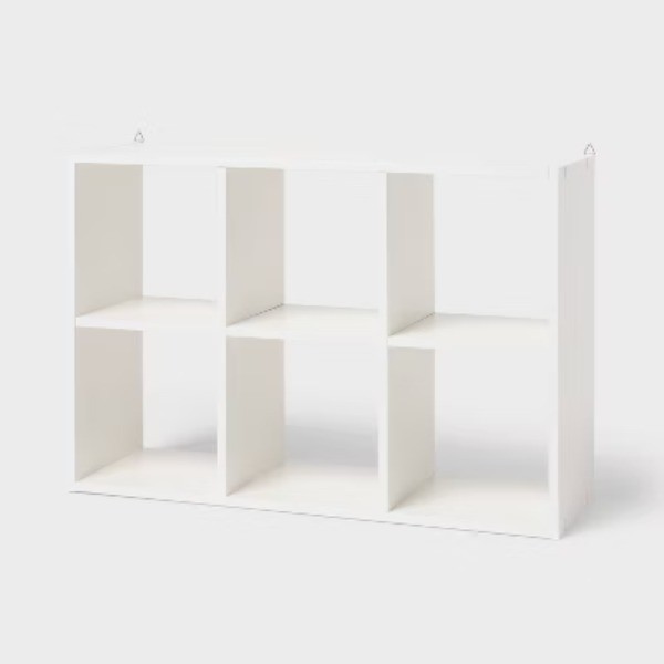 6" 6 Cube Mini Organizer White