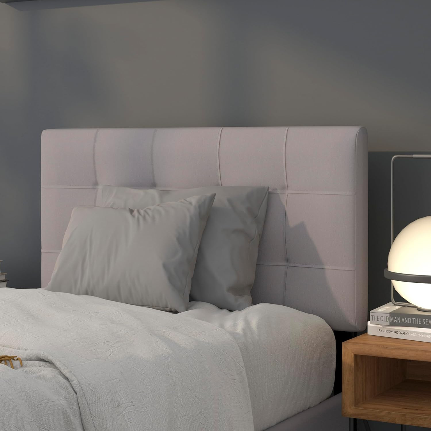Light Gray Tufted Twin Headboard – Bedford Upholstered Design