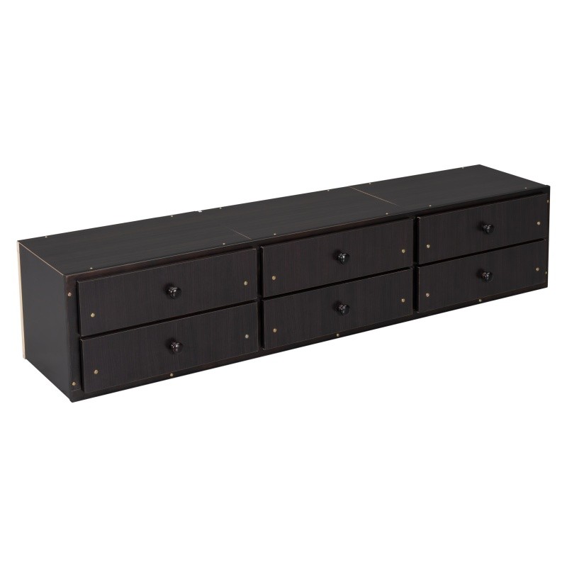 Full Size Wood Storage Bed w/Bookcase,6 Drawers & Bed End Storage Case Espresso