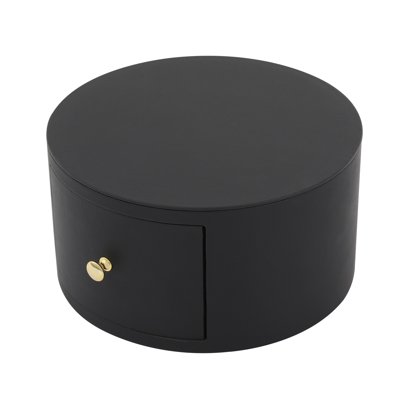 Smart Led Bedside Table Nightstand Sofa Round End Table with Drawer Bedroom 110V