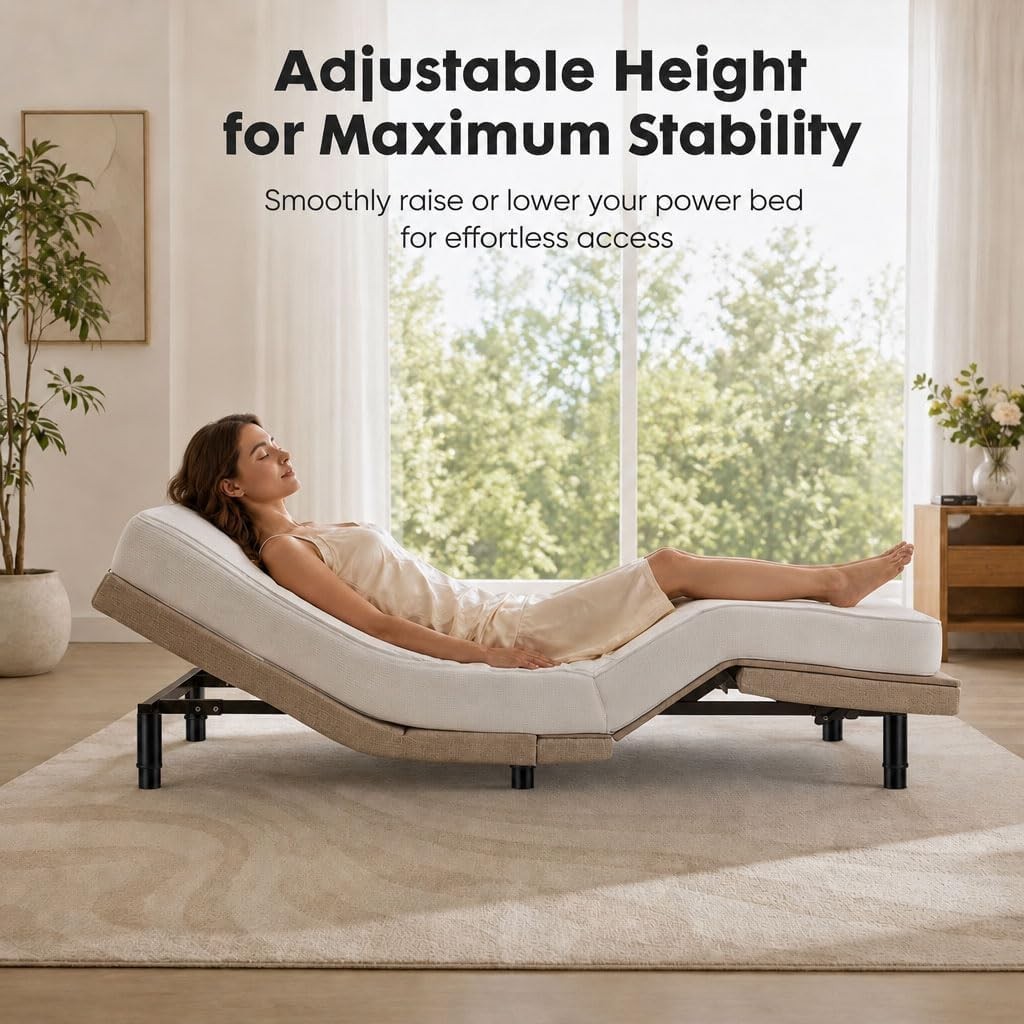 Durable Black Metal Bed Legs – Adjustable Height 5-8” – Ideal for All Bed Types