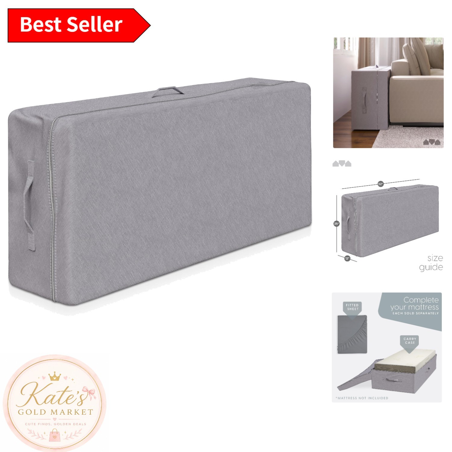 Custom Fit Carry Bag for 4″ Full Tri-Fold Mattress – Ultimate Travel Protection