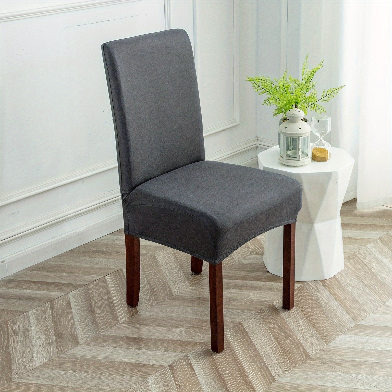 4/6 pieces of elastic milk silk chair cover decorative protectors for restaurant