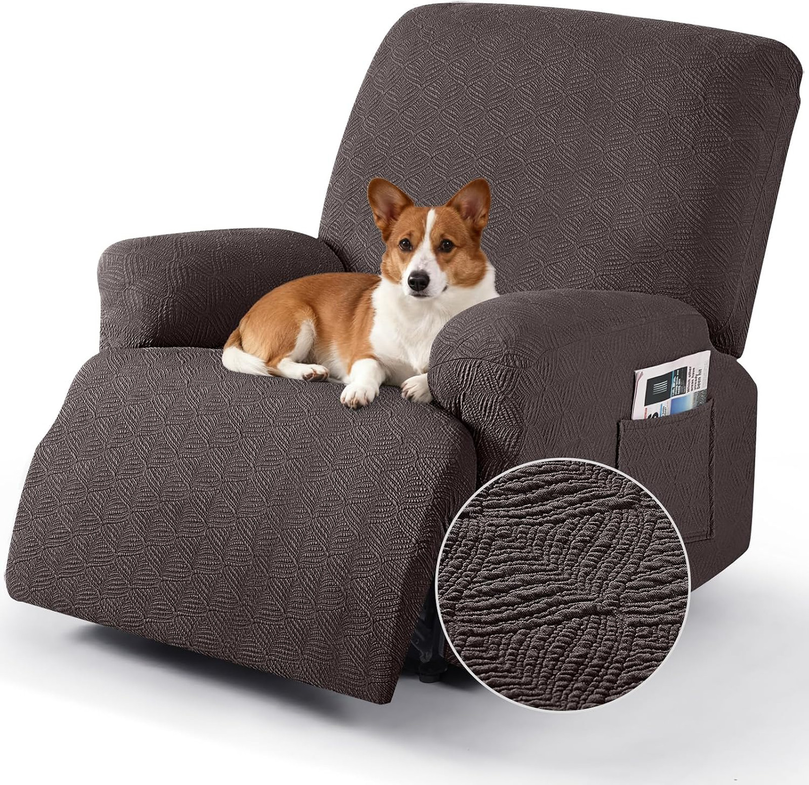 Recliner Cover Extra Wide Recliner Slipcover for Pet Kid Soft Washable