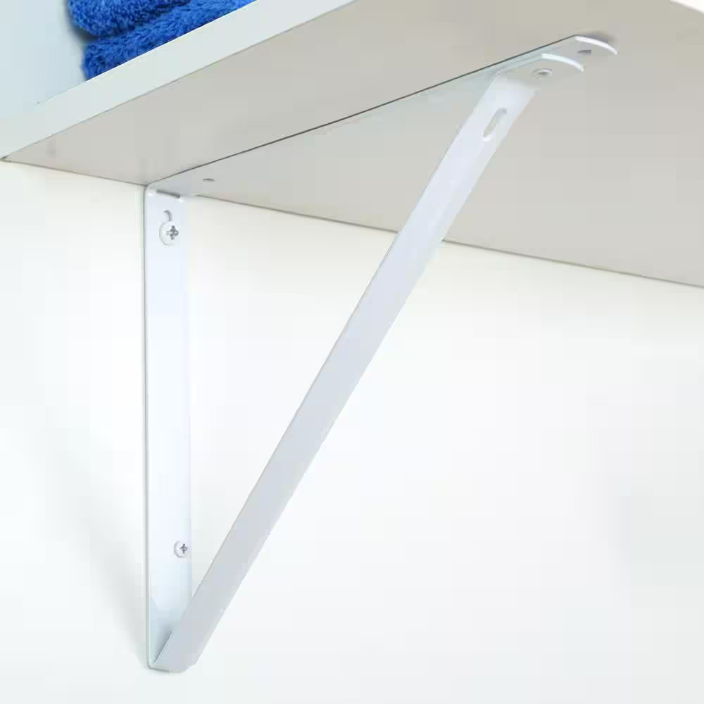 10-1/4 In. X 1 In. 250 Lbs. White Steel Shelf Bracket