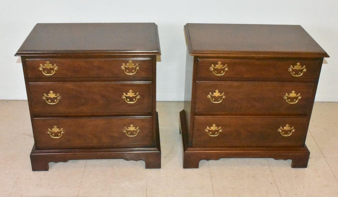 Pair of Cherry Drexel Nightstands